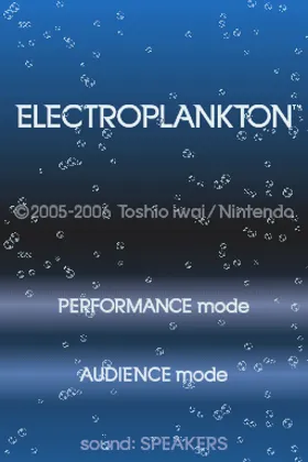 Electroplankton (USA) screen shot title